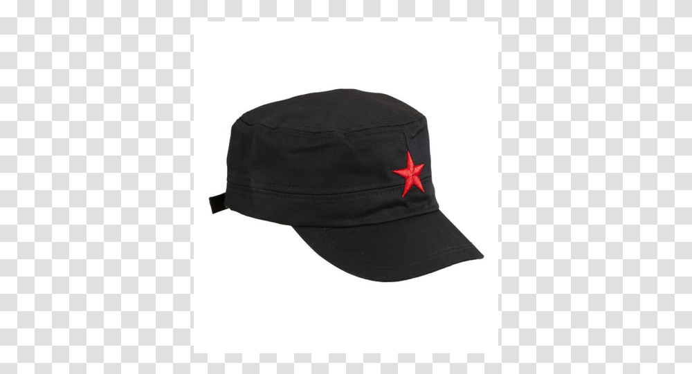 Chap U Estrela Vermelha Gorra Negra Con Estrella Roja, Apparel, Baseball Cap, Hat Transparent Png
