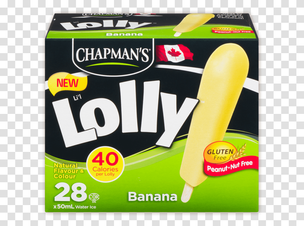 Chapman's Banana Lolly Banana, Ice Pop, Food, Pickle, Relish Transparent Png