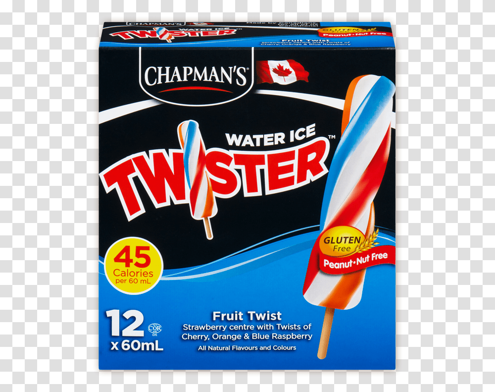 Chapman's Fruit Twist Twister Ice Cream Twister Neapolitan, Food, Advertisement, Poster, Candy Transparent Png