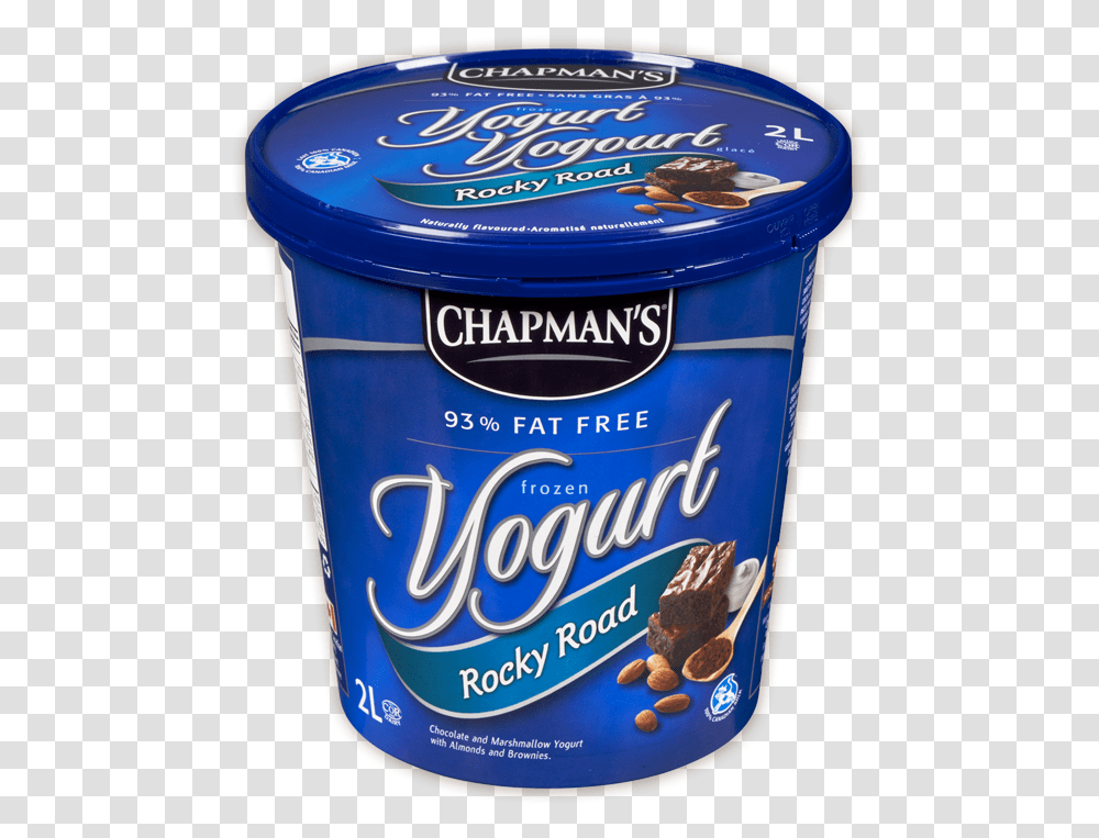 Chapman's Rocky Road Frozen Yogurt, Dessert, Food, Cream, Creme Transparent Png