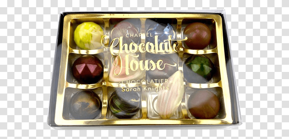 Chappel Chocolate House Box Of Chocolate Truffle, Plant, Sweets, Food, Shelf Transparent Png