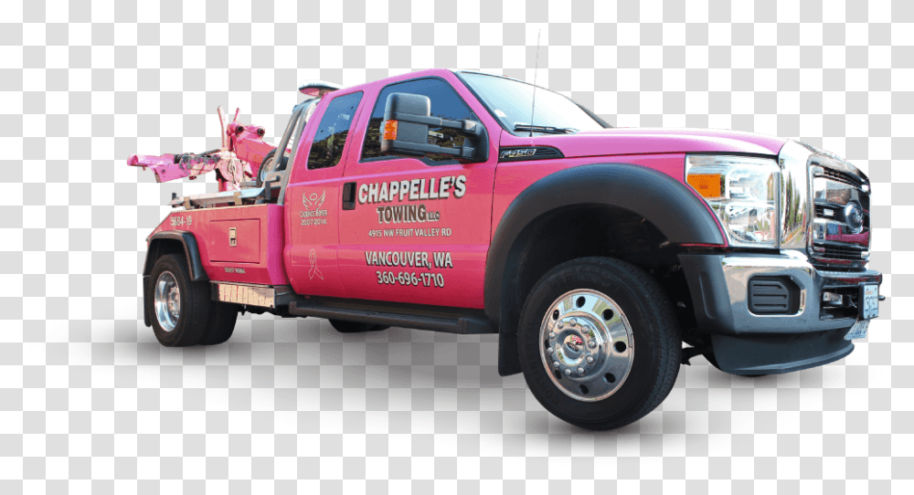Chappelles Towing Pink Tow Truck Vancouver Wa Tow Company, Wheel, Machine, Tire, Vehicle Transparent Png