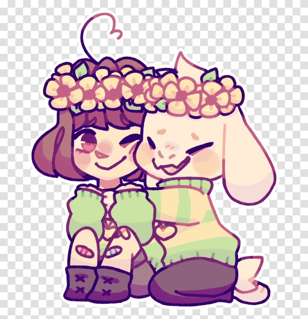 Chara And Asriel Cute, Doodle, Drawing Transparent Png