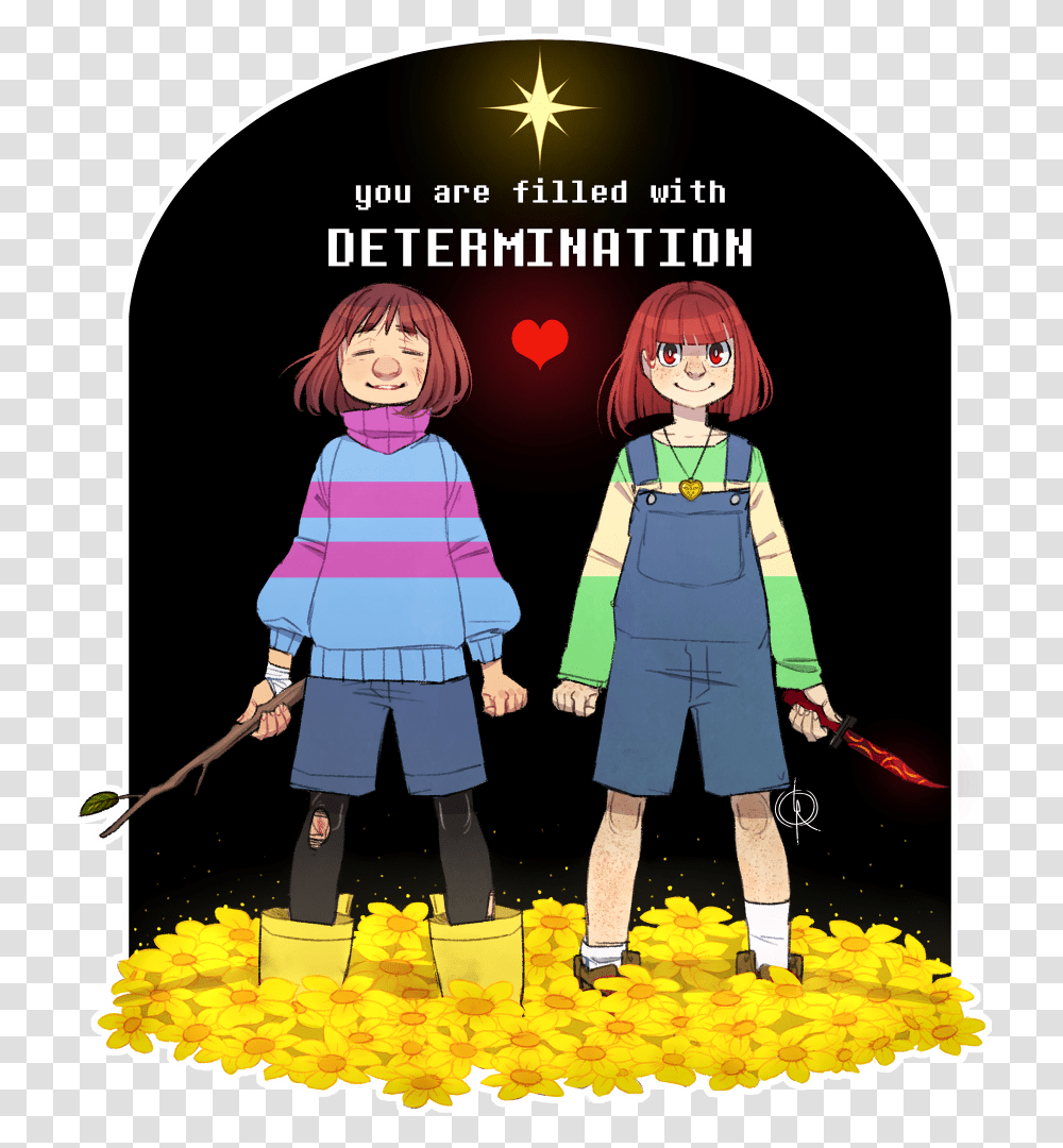 Chara And Frisk Undertale, Poster, Advertisement, Flyer, Paper Transparent Png