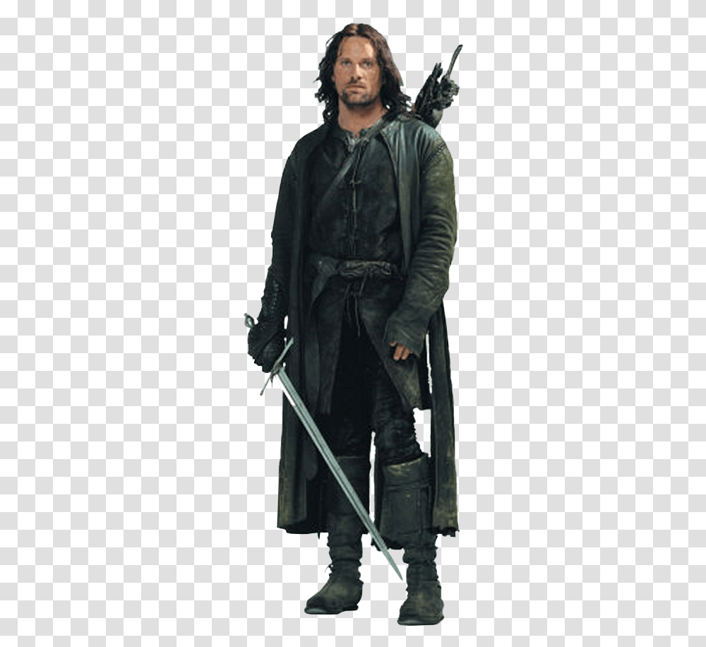 Character Aragorn Fellowship Of The Rings, Apparel, Coat, Overcoat Transparent Png