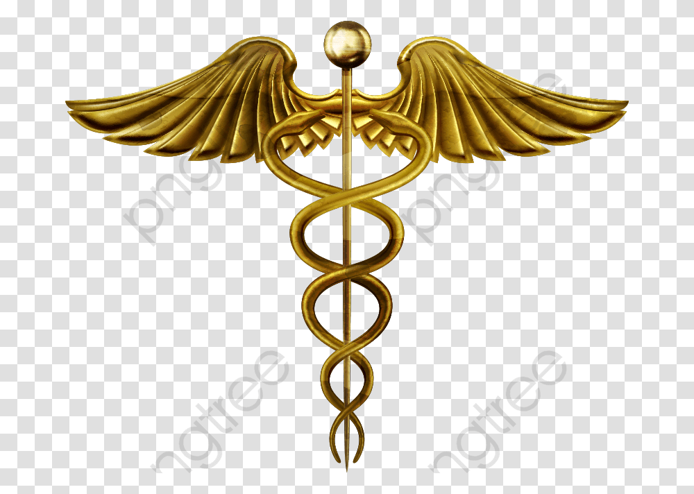 Character Background Medical Symbol, Cross, Emblem, Gold, Handle Transparent Png