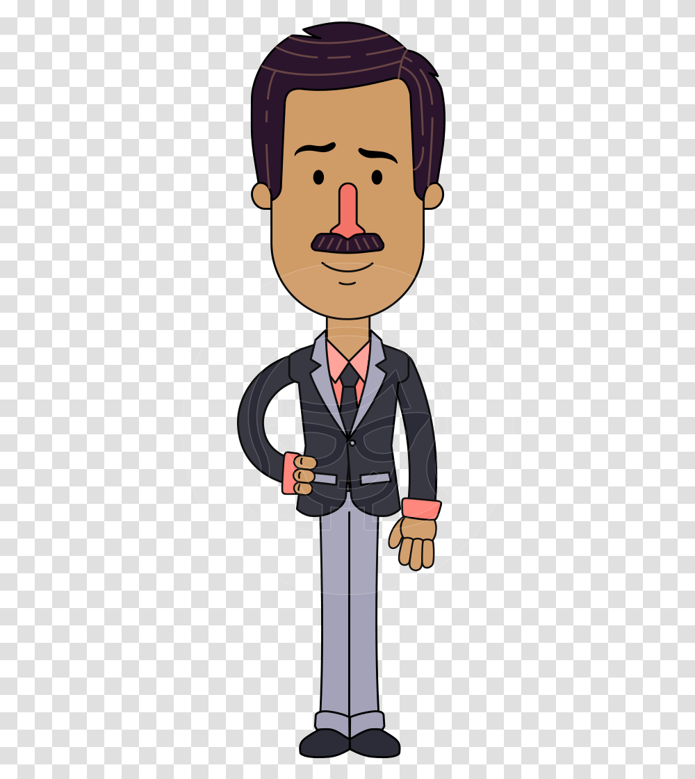 Character Cartoon Man Vector, Label, Hand Transparent Png