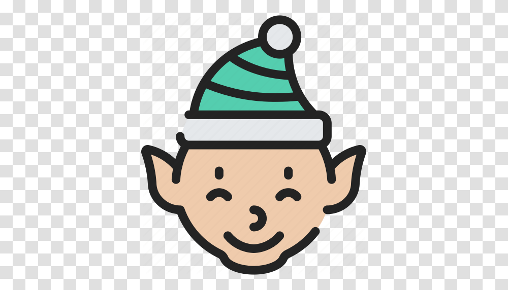 Character Christmas December Elf Holidays Icon, Label, Sweets, Food Transparent Png