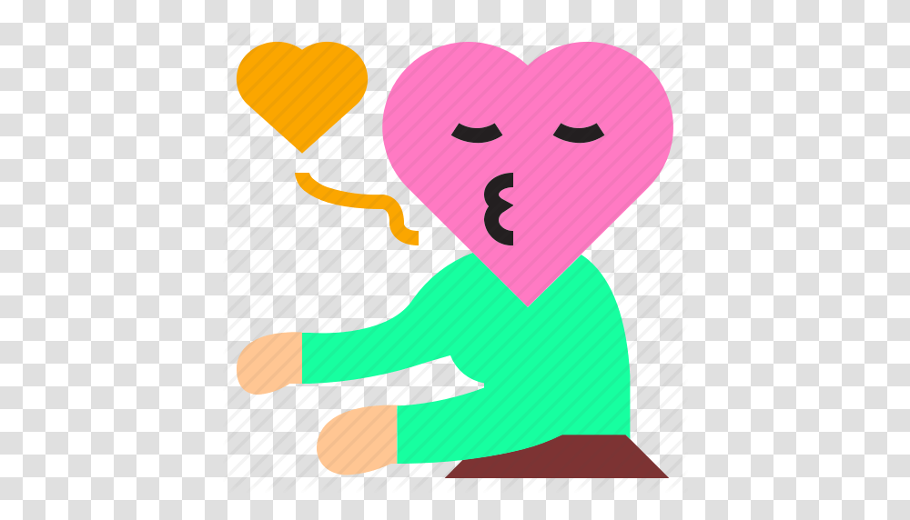 Character Couple Happy Heart Hug Kiss Love Icon, Hand, Face Transparent Png