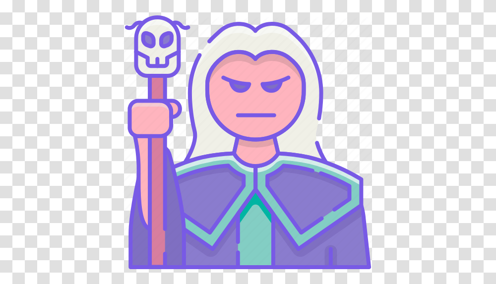 Character Evil Necromancer Icon Fictional Character, Face, Purple, Head, Outdoors Transparent Png