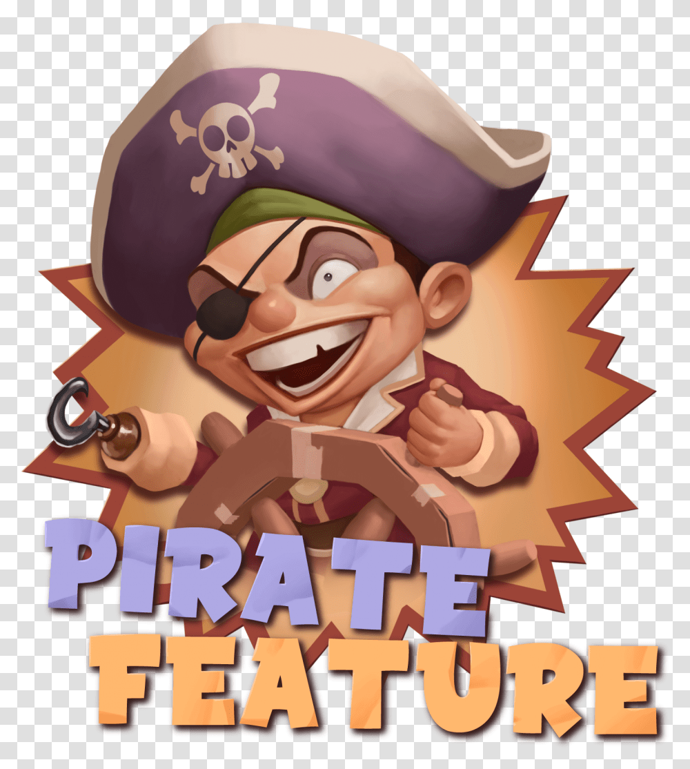 Character Pirate Hooksheroes Thumbnail Cartoon, Person, Human, Plant, Label Transparent Png