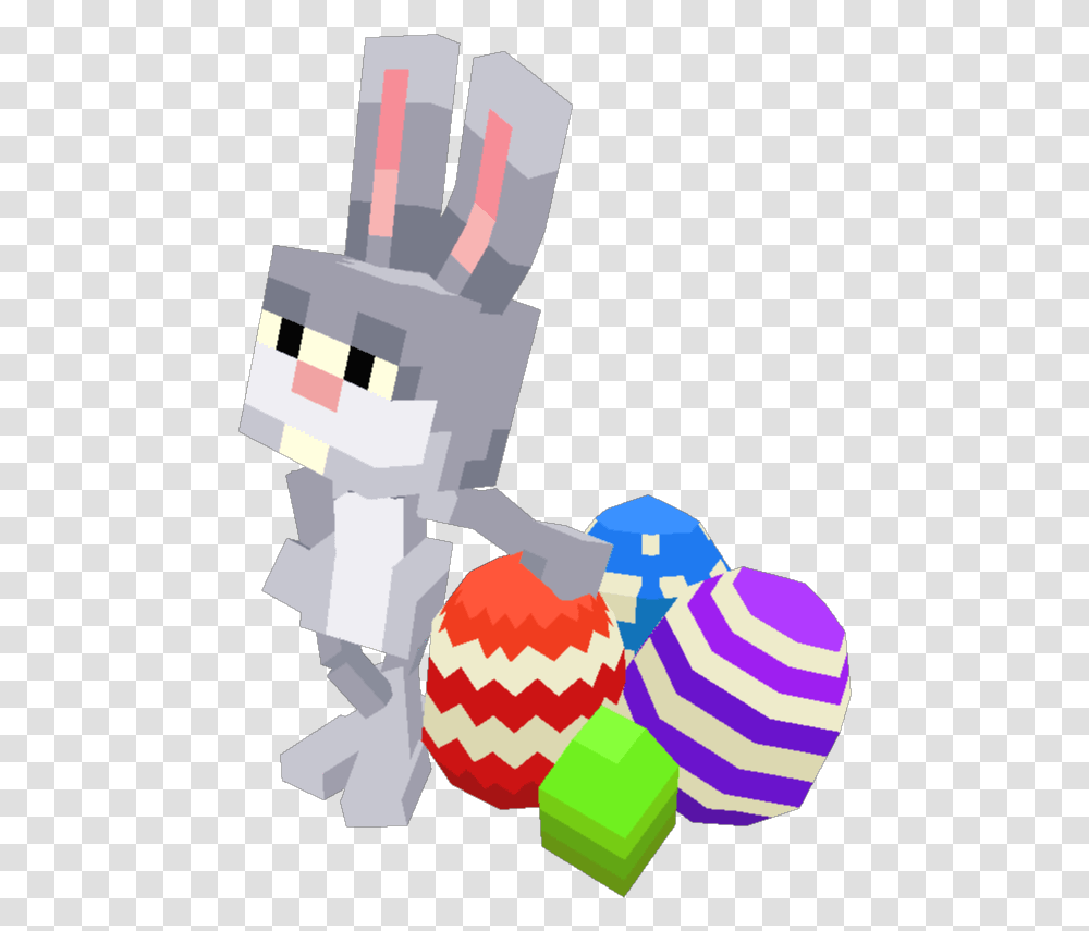 Character Pixel Rabbit Low Poly 3d Model 1 V Rabbit Voxel, Sweets, Food, Confectionery Transparent Png