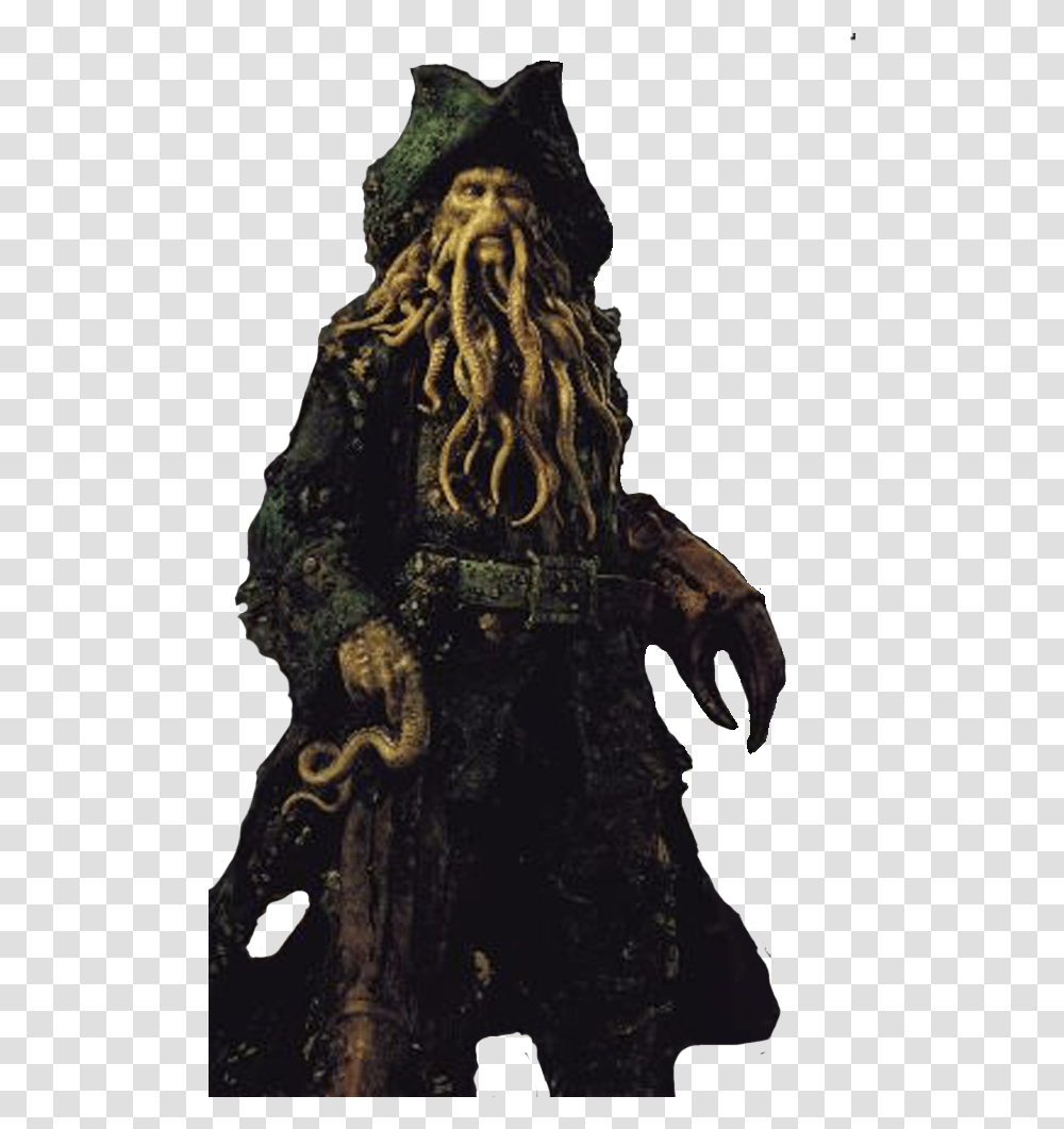 Character Profile Wikia Davy Jones Pirates Of The Caribbean, Statue, Sculpture, Person Transparent Png
