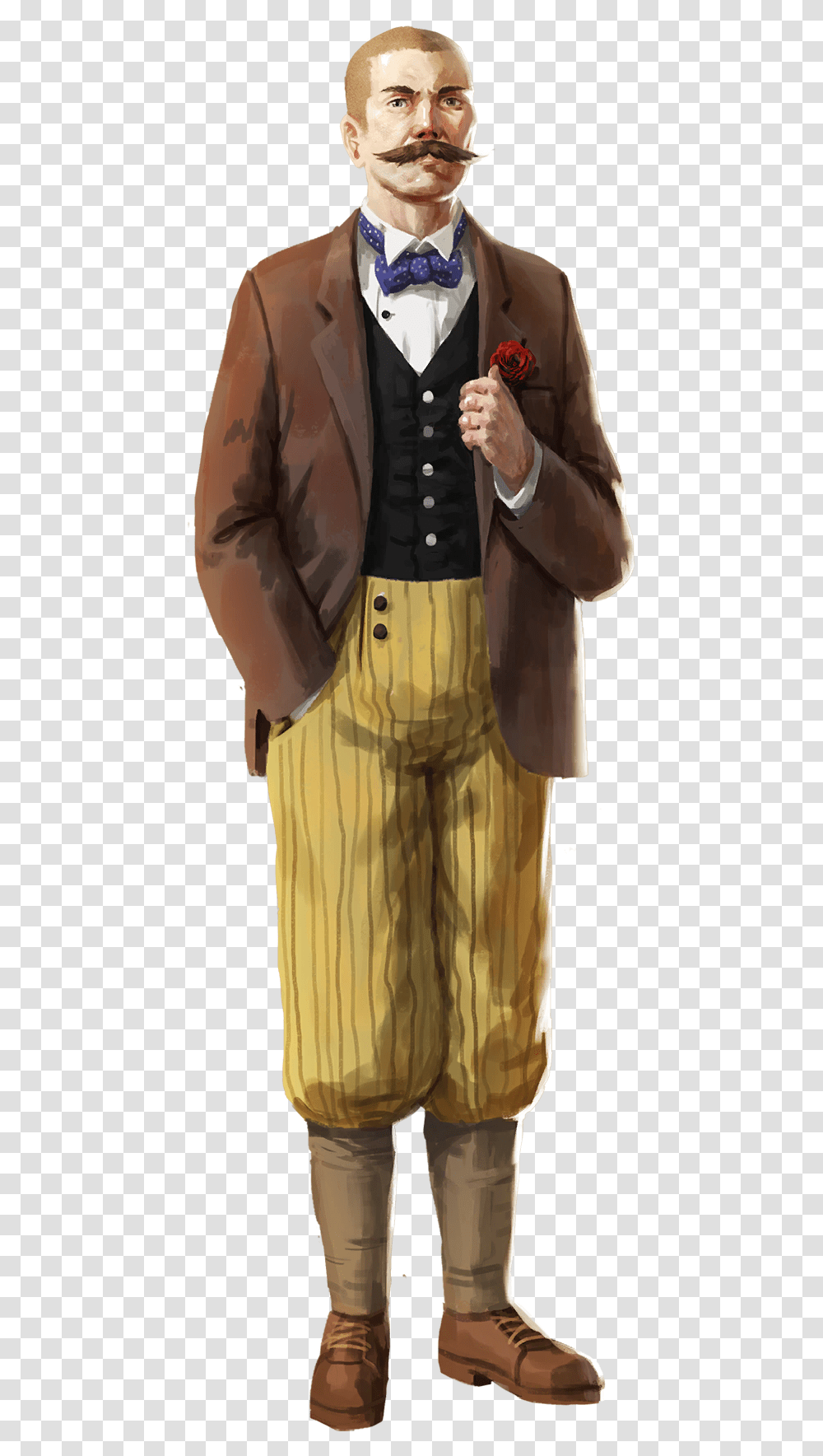 Character St Elias Guiseppe Hover Copy Tuxedo, Person, Coat, Figurine Transparent Png