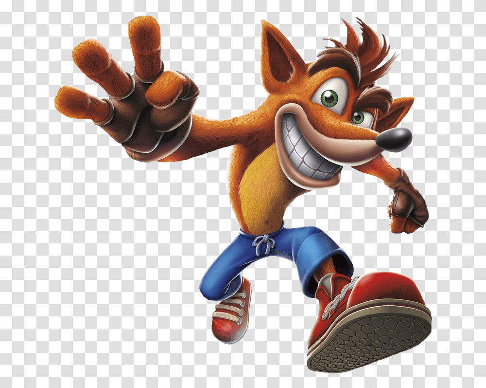 Character Stats And Profiles Crash Bandicoot N Sane Trilogy, Toy, Figurine, Hand, Person Transparent Png
