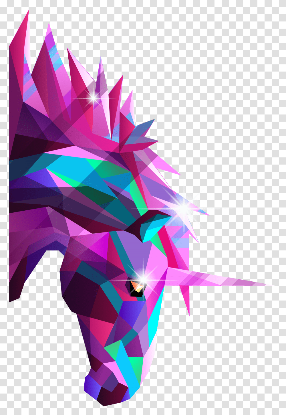 Character Unicorn Neonstaxx Thumbnail Neon Unicorn, Purple, Modern Art Transparent Png
