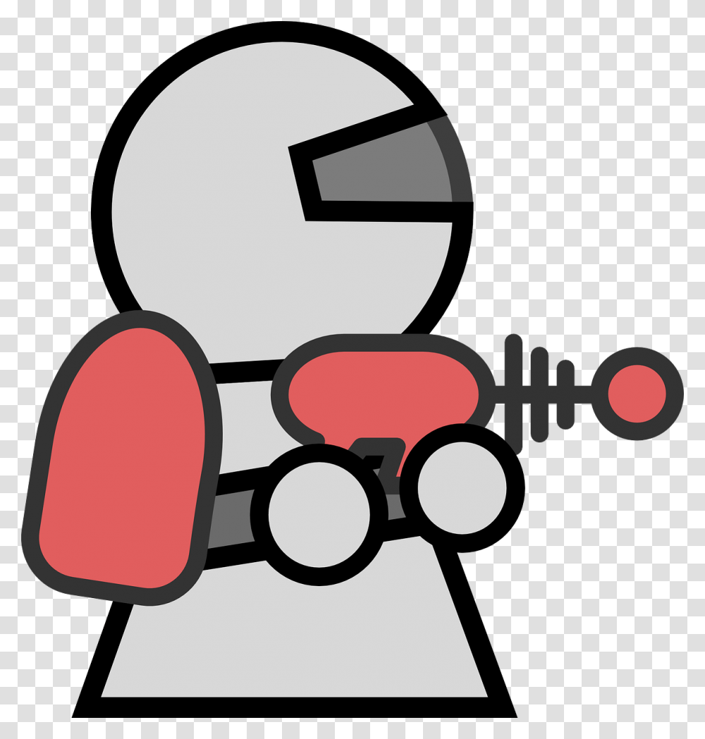 Character With A Gun, Cushion, Hand, Scissors, Blade Transparent Png