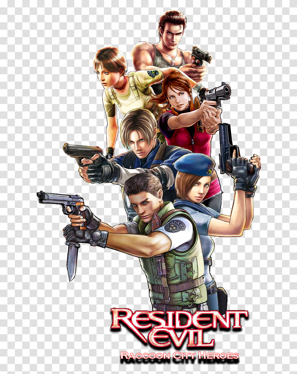 Characteraction Filmanimation Resident Evil Raccoon City Heroes, Person, Human, Costume, Weapon Transparent Png