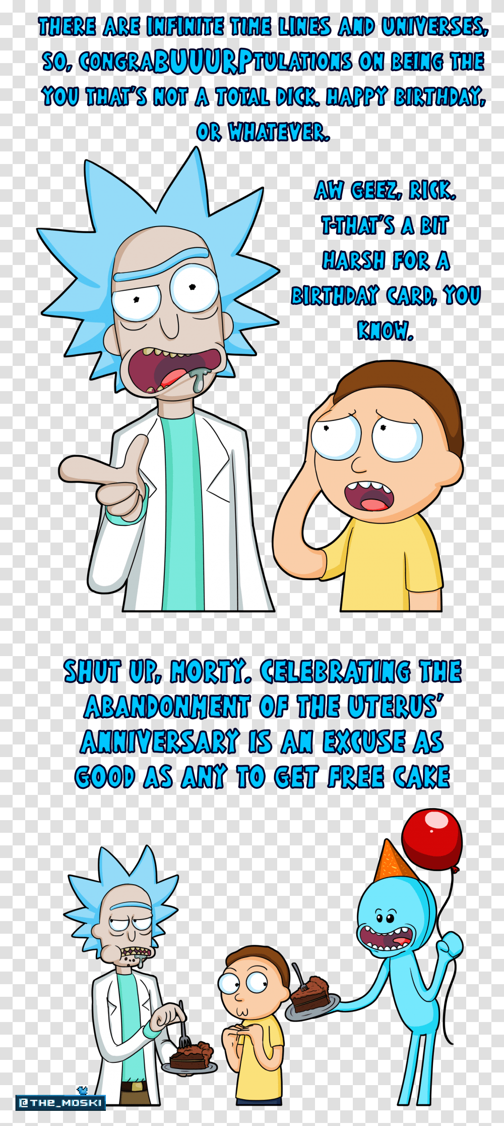 Charactergraphicsclip Artchildart Rick And Morty Happy Birthday Card, Person, Doctor, Sunglasses, Coat Transparent Png
