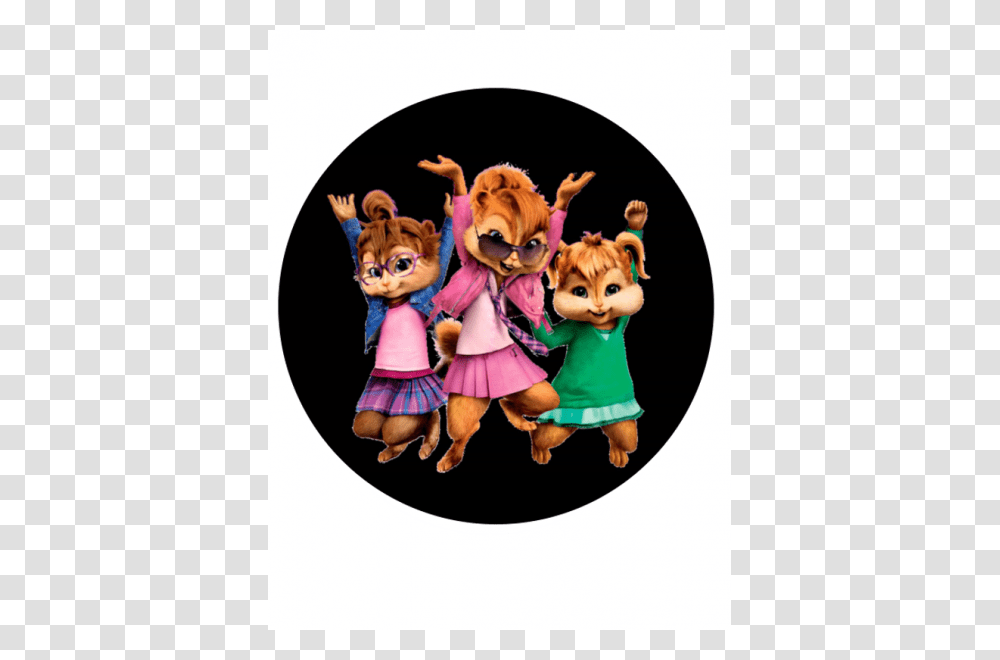 Characters Chipmunks Chipettes Cake Topper, Person, Toy, Leisure Activities, People Transparent Png