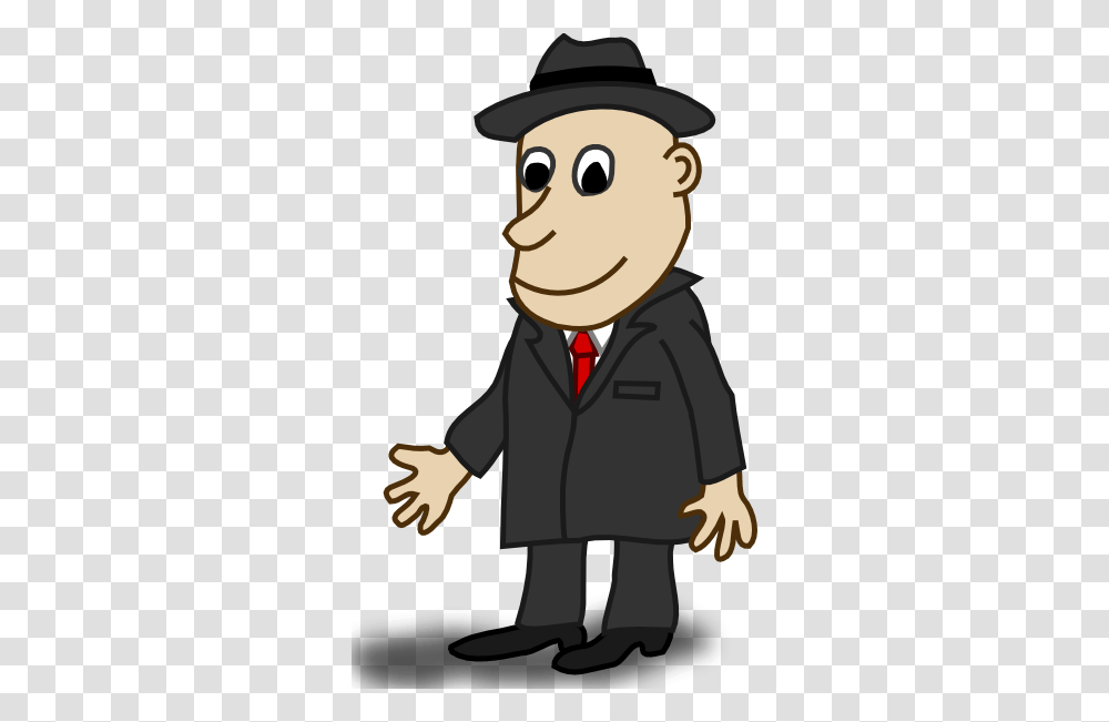 Characters Cliparts, Person, Suit, Overcoat Transparent Png