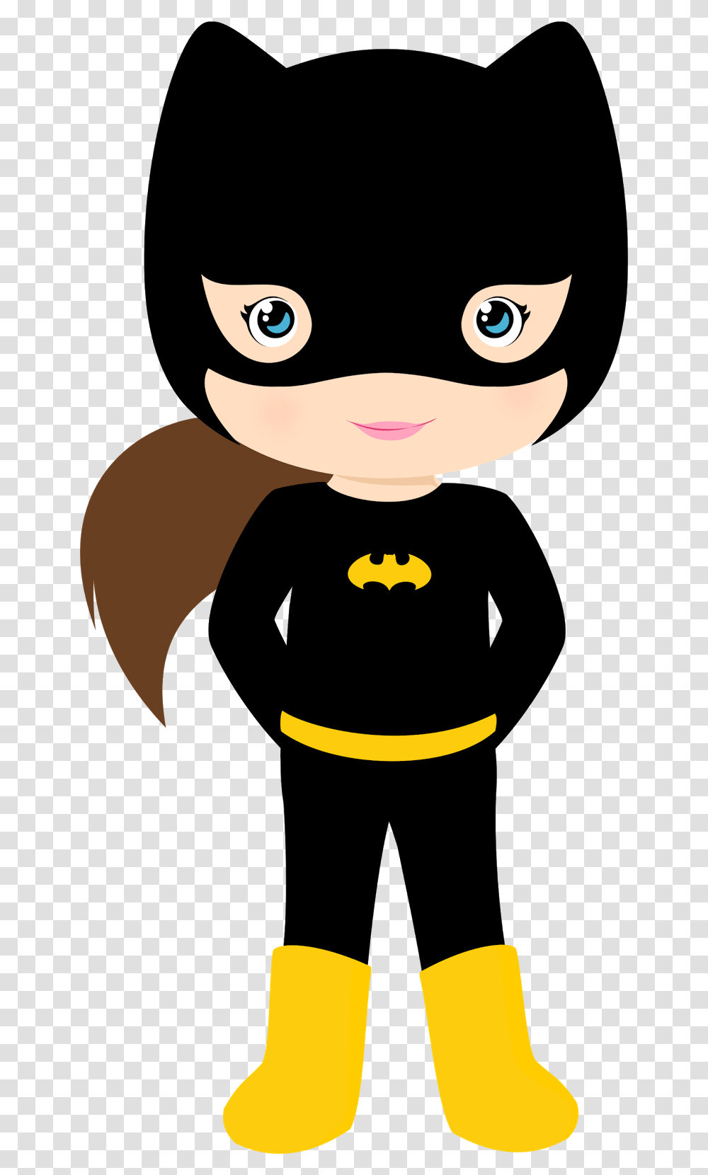 Characters Of Batman Kids Version Clip Art Transparent Png