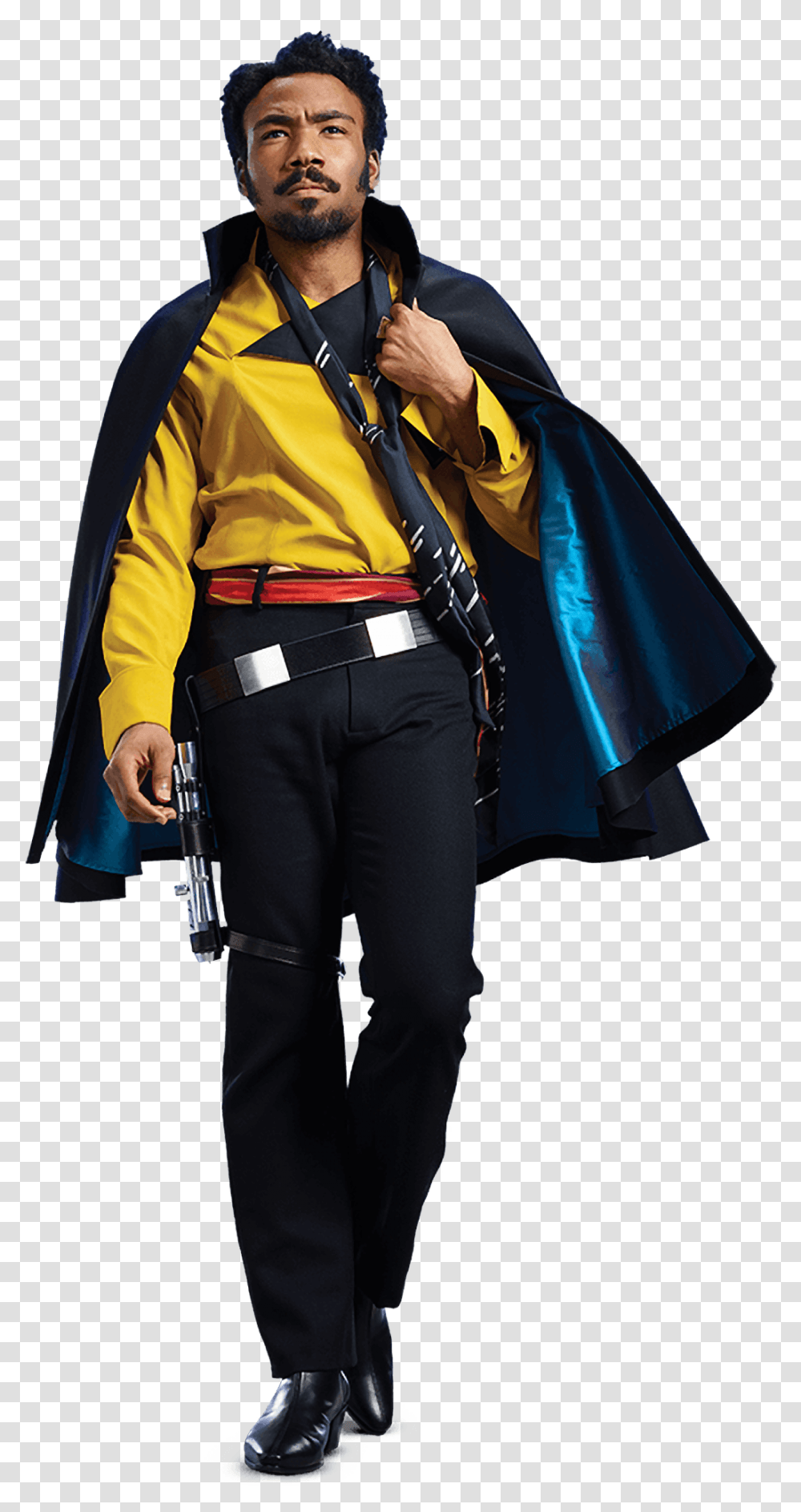 Characters Of Solo A Star Wars Story Lando Calrissian Lando Calrissian Solo Costume, Clothing, Person, Pants, Cape Transparent Png