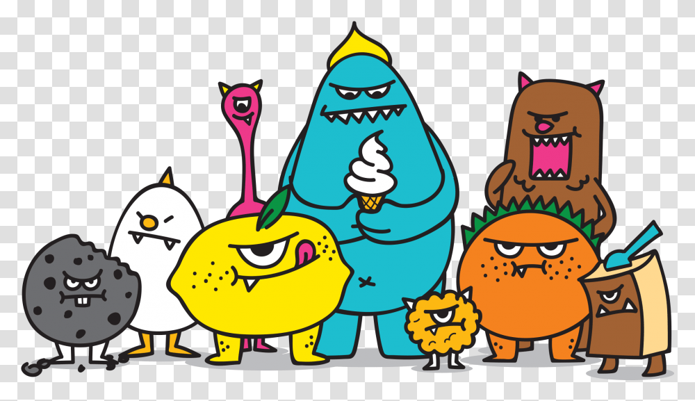 Characters Sweet Monster, Doodle Transparent Png