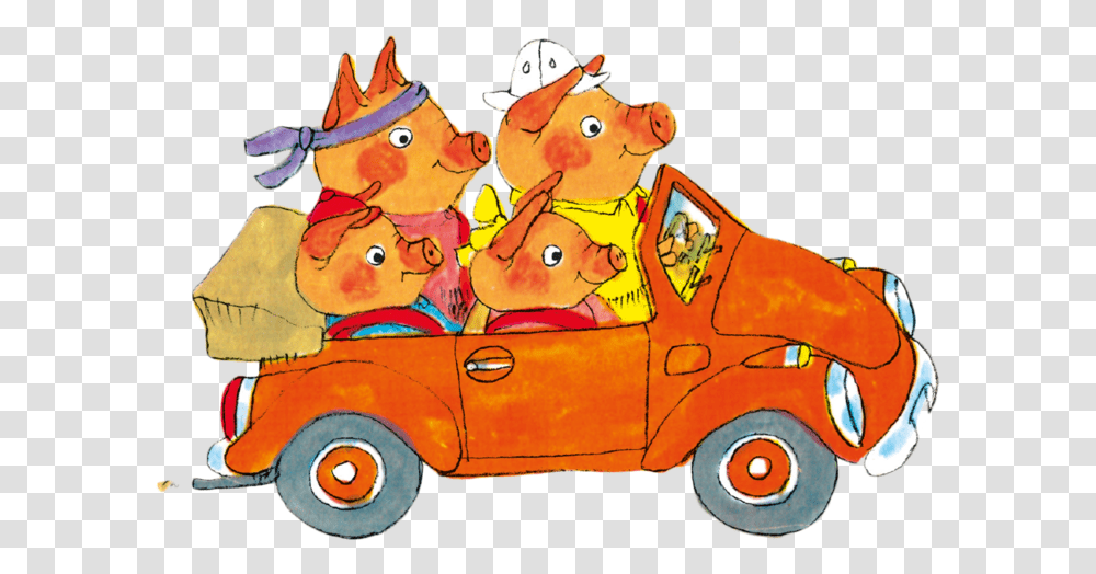 Characters - Richard Scarry Cartoon, Vehicle, Transportation, Toy, Truck Transparent Png