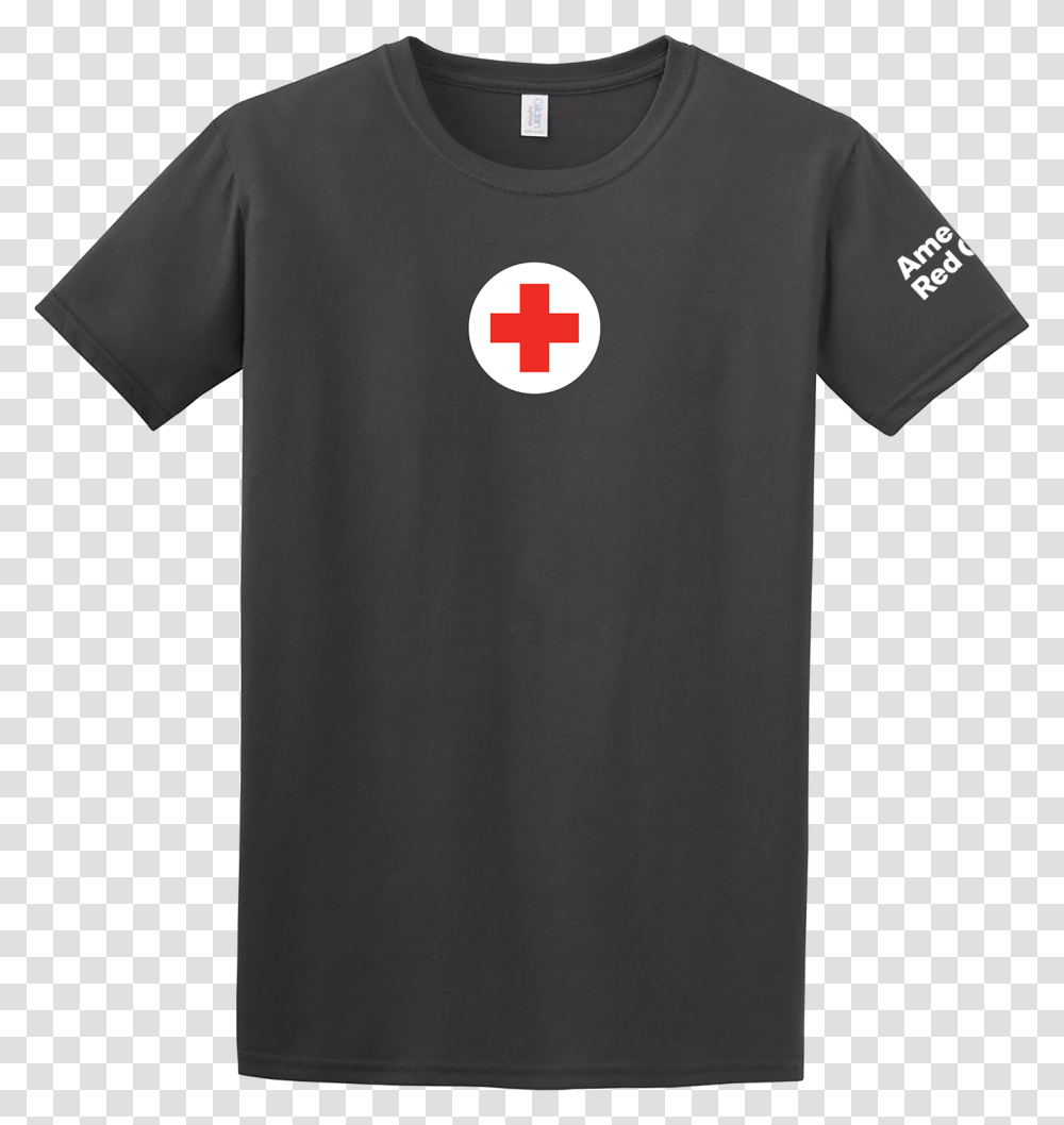Charcoal Red Cross T Shirt Military, Apparel, Logo Transparent Png