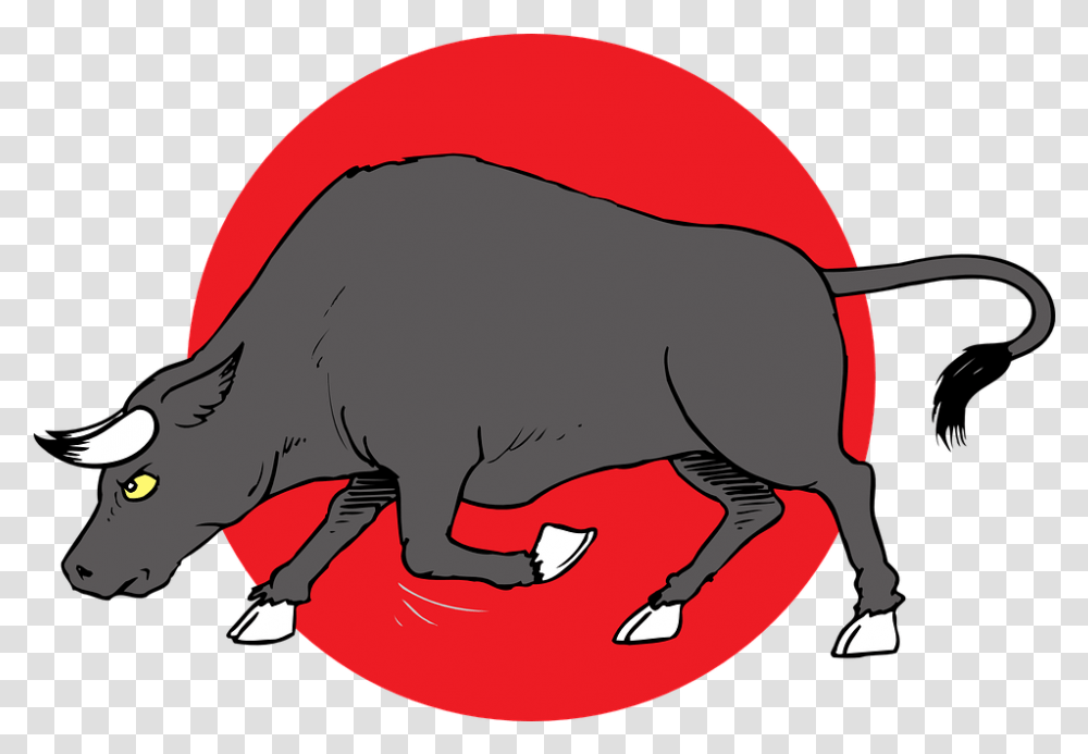 Charge Bull Horns Animated Bull, Mammal, Animal, Wildlife, Aardvark Transparent Png