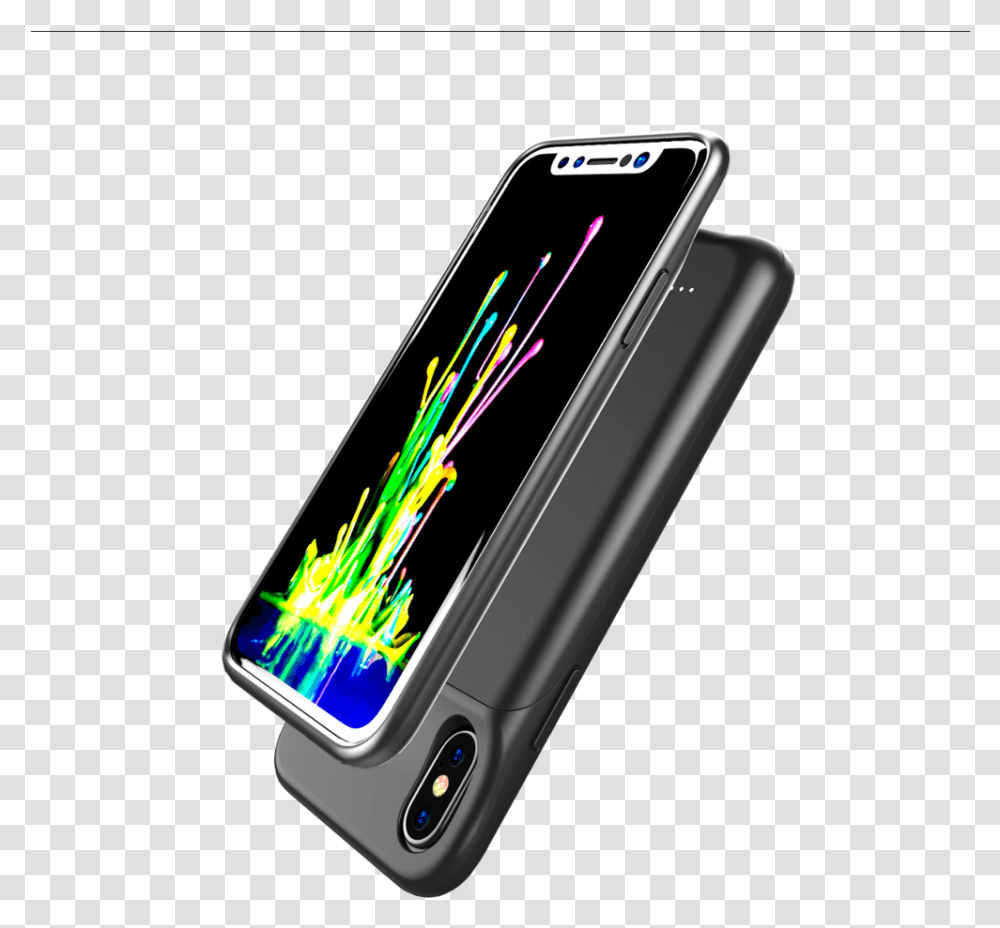 Charging Battery Case For Iphone X Smartphone, Mobile Phone, Electronics, Cell Phone, Light Transparent Png