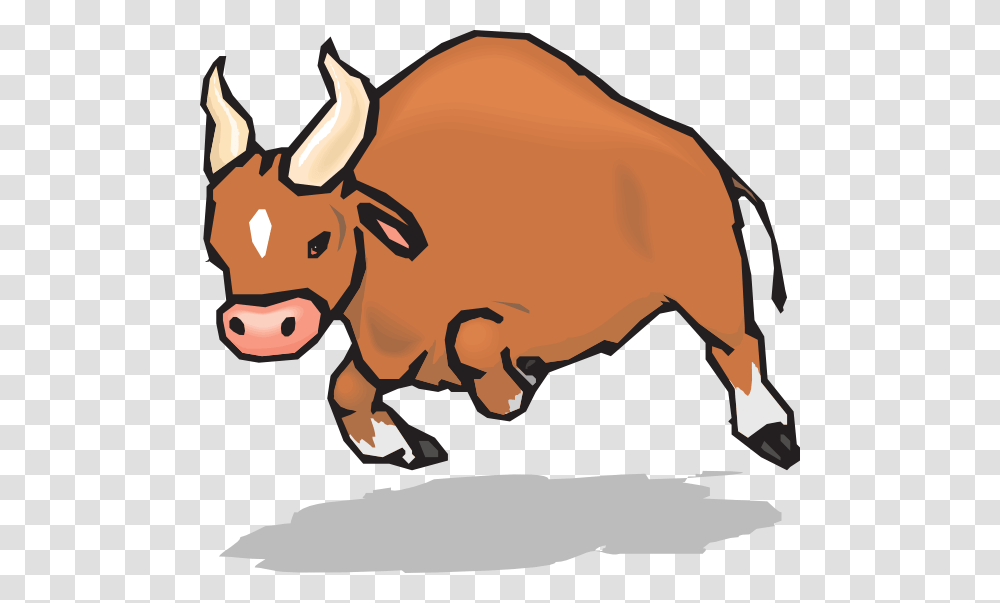 Charging Bull Clip Art, Cattle, Mammal, Animal, Cow Transparent Png