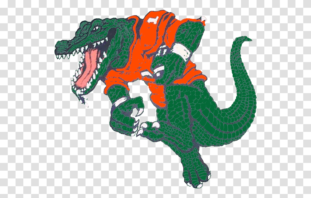 Charging Gator Logo Gator, Reptile, Animal, Dinosaur, T-Rex Transparent Png