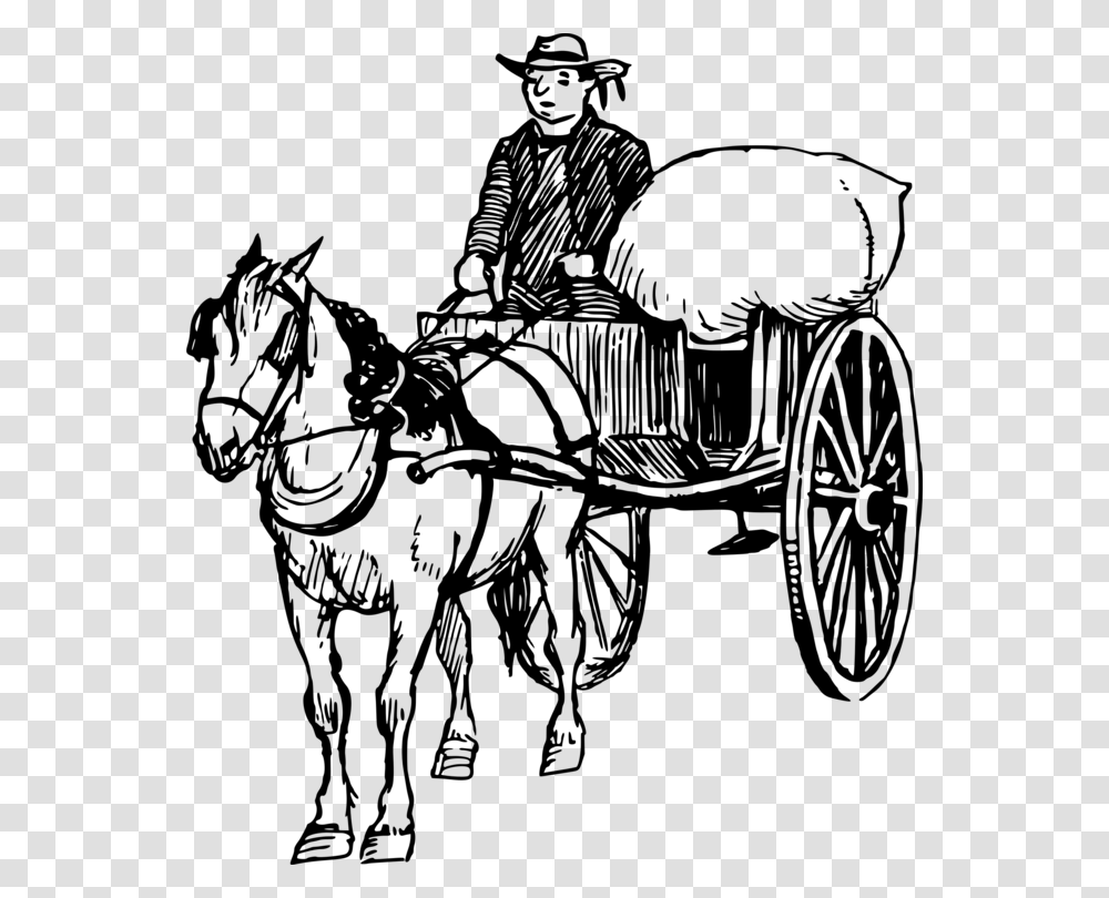 Chariothorse Tackhorse Supplies Free Horse And Cart Clip Art, Gray, World Of Warcraft Transparent Png