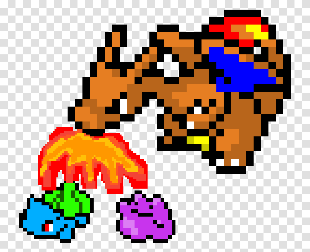 Charizard Being Mean To Minors Charmander Evolution Pixel Art, Rug, Super Mario Transparent Png