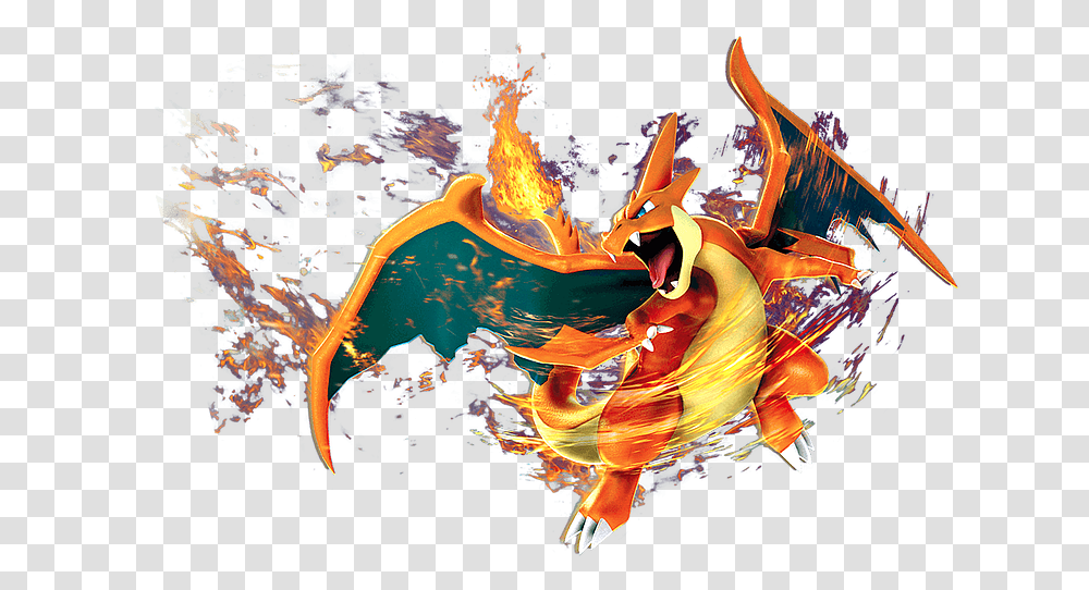 Charizard Charizard, Bonfire, Flame, Fractal, Pattern Transparent Png