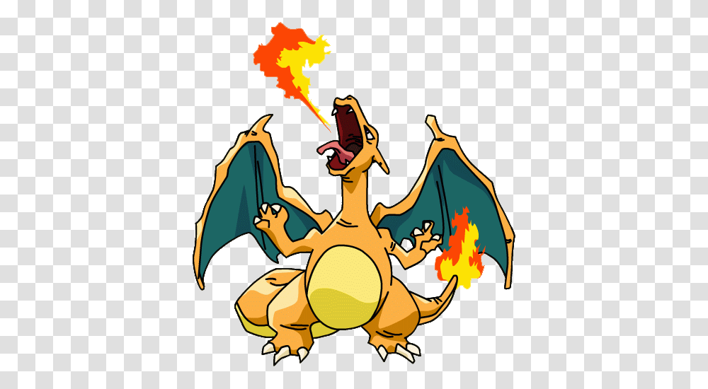 Charizard, Dragon, Fire, Flame, Crowd Transparent Png