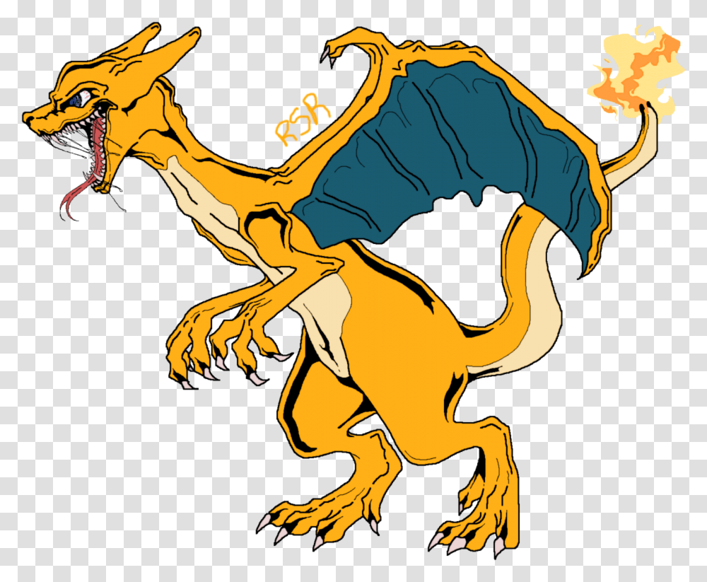 Charizard Practice Drawing By Lindeorth Fur Affinity Dragon, Animal, Wildlife, Wasp, Bee Transparent Png