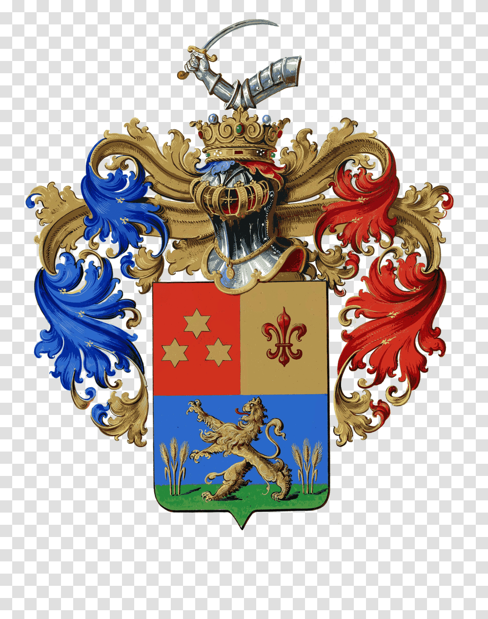 Charles De Kunffy Family Crest Crest, Emblem, Armor, Painting Transparent Png