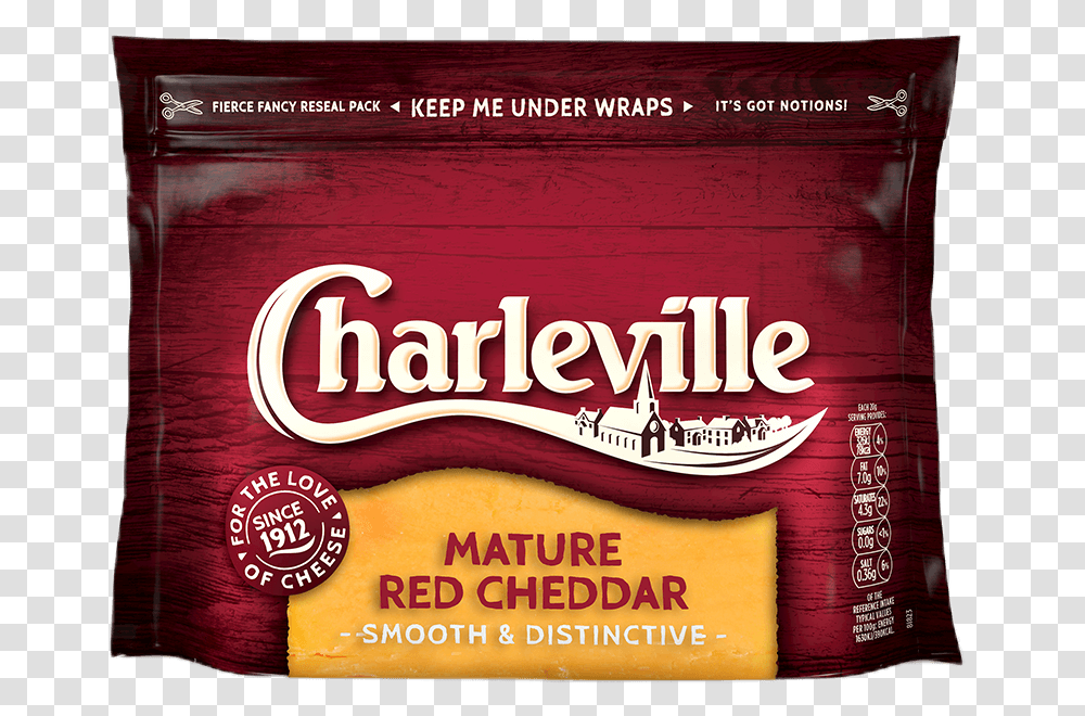 Charleville Mature Red Cheddar Block Charleville Mature Red Cheddar, Advertisement, Poster, Flyer Transparent Png