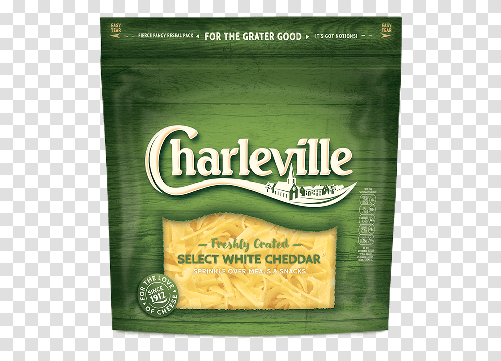 Charleville Select White Cheddar Grated Coffee, Paper, Plant, Food Transparent Png