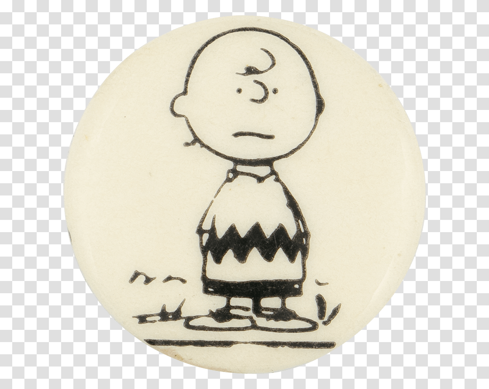 Charlie Brown Black And White Entertainment Button Charles Schulz Peanuts Black And White, Label, Dish, Meal Transparent Png