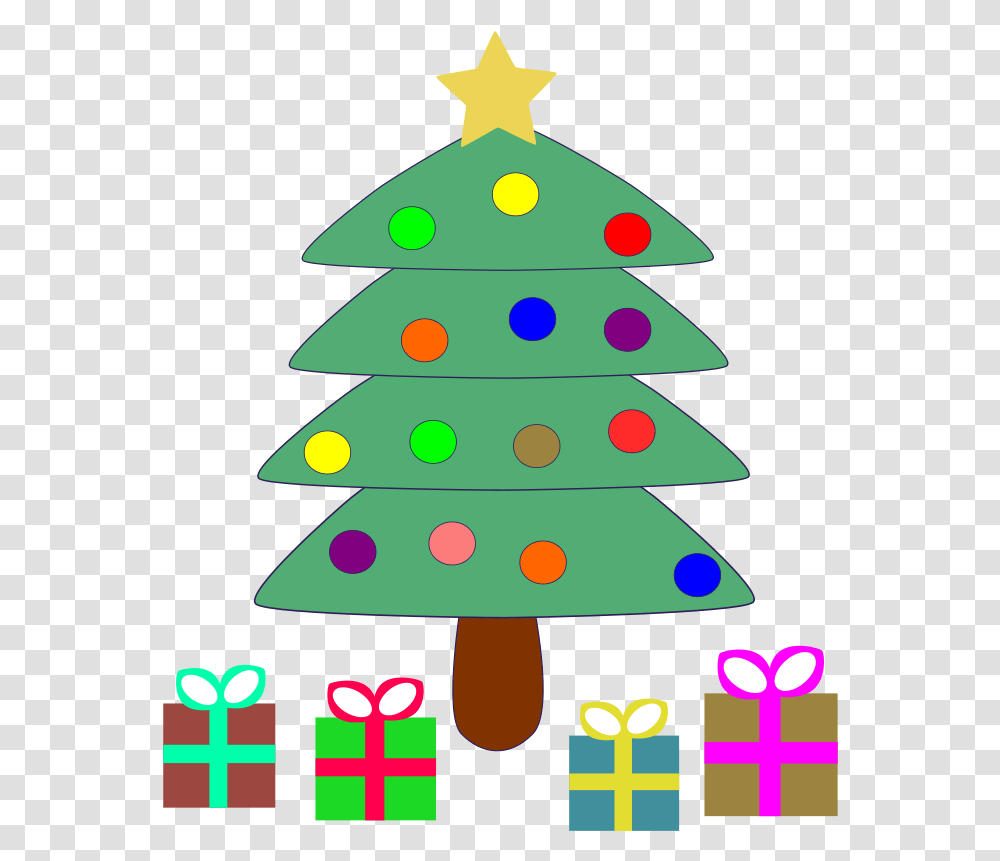 Charlie Brown Christmas Tree Cartoon Christmas Tree With Presents, Ornament, Plant, Graphics, Pattern Transparent Png