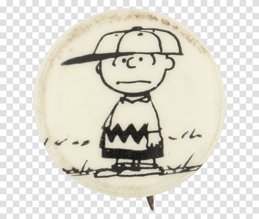 Charlie Brown Hat Black And White Entertainment Button Cartoon, Logo, Trademark, Snowman Transparent Png