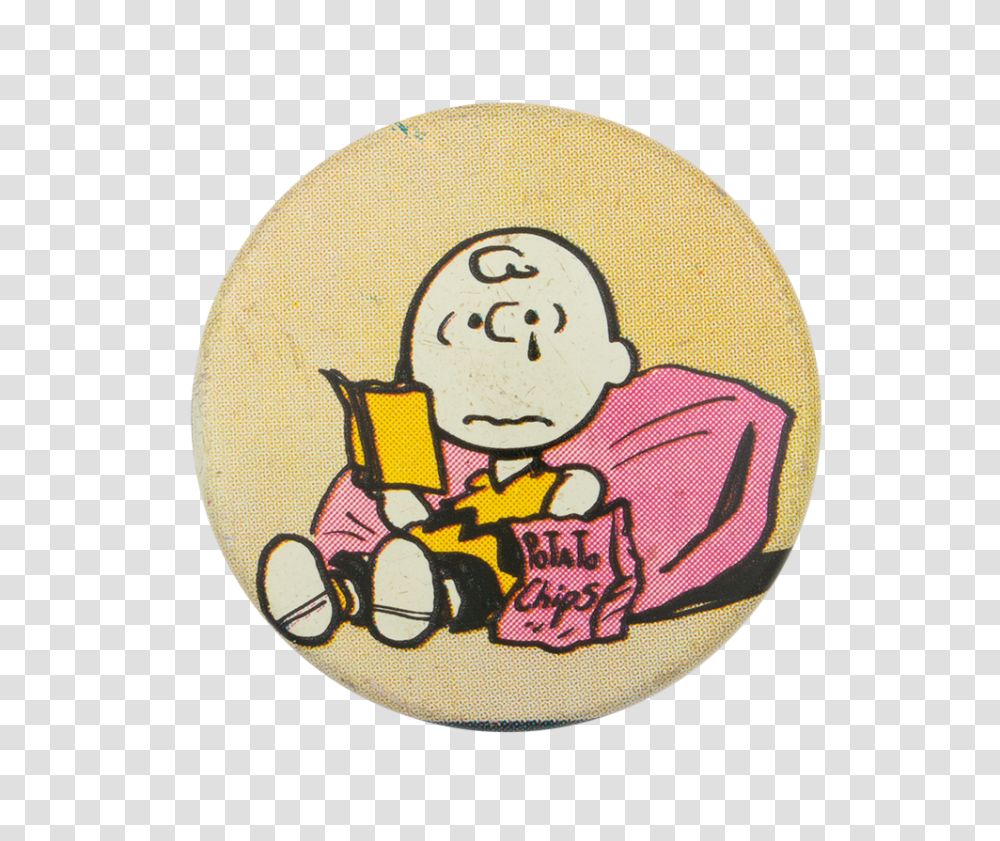 Charlie Brown With Potato Chips Busy Beaver Button Museum, Applique, Embroidery, Pattern, Logo Transparent Png