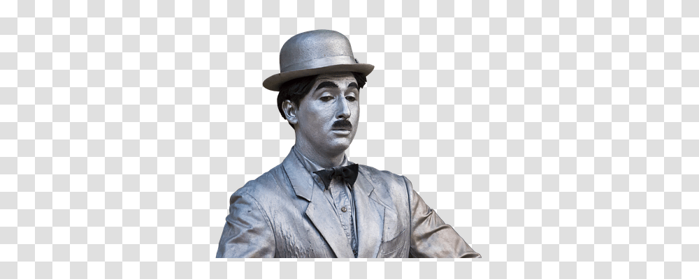 Charlie Chaplin Person, Sculpture Transparent Png