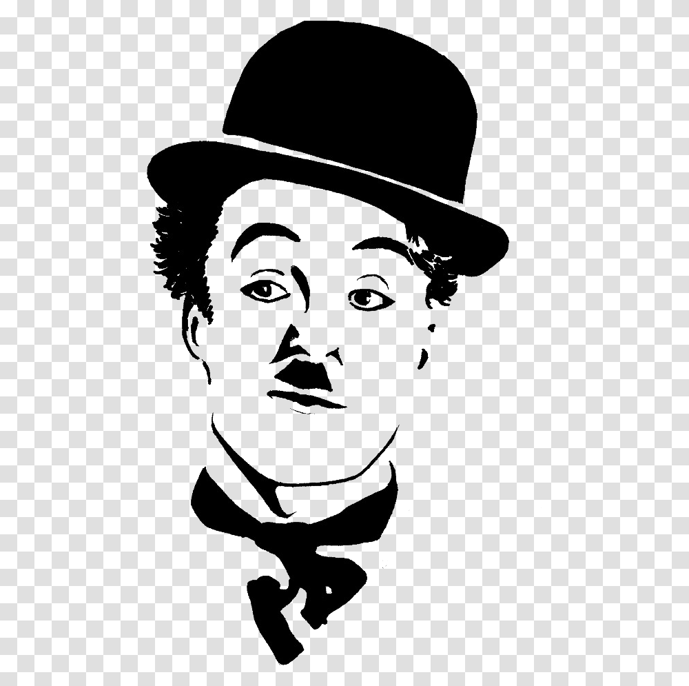 Charlie Chaplin, Celebrity, Stencil, Face, Person Transparent Png