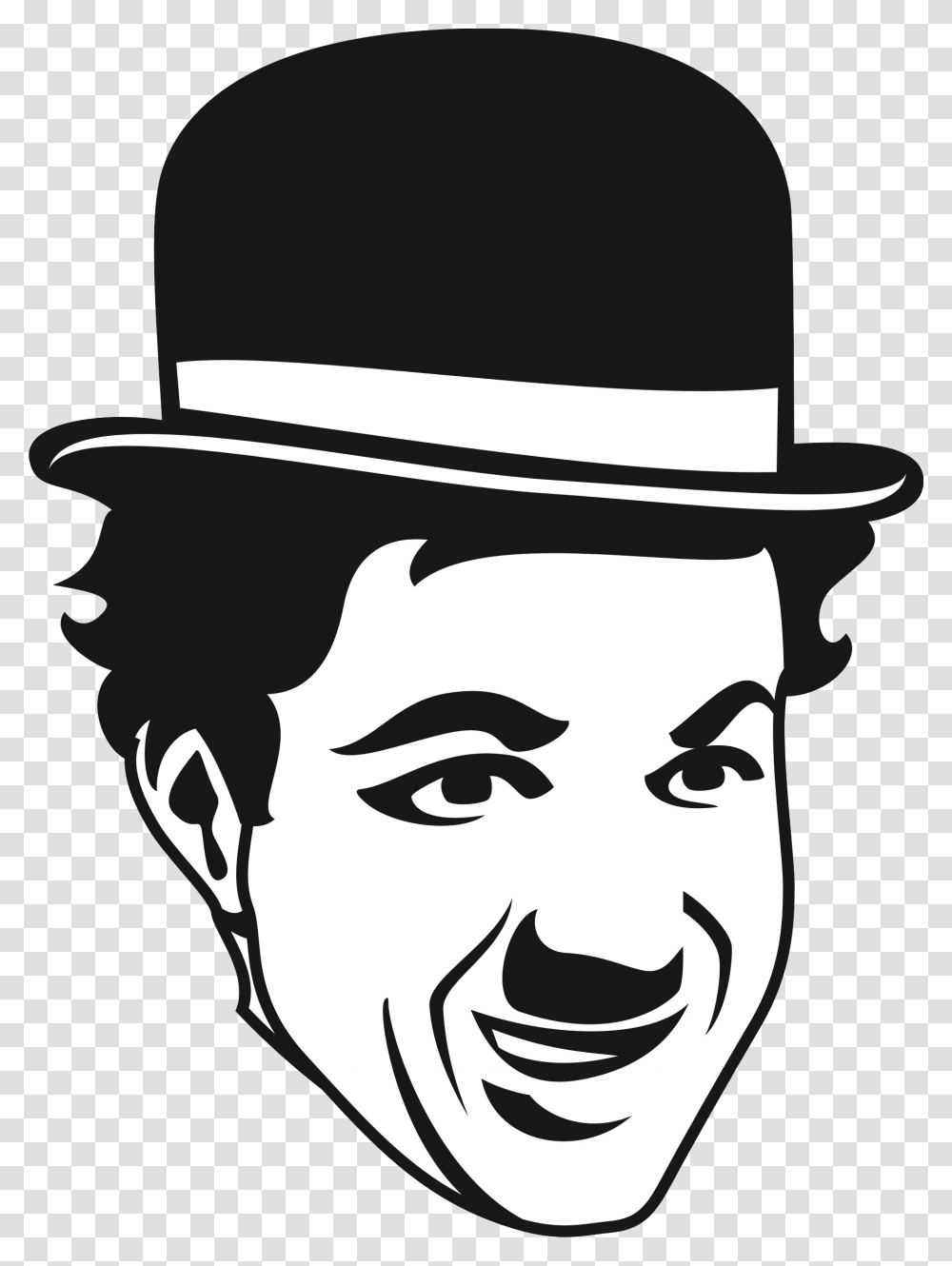Charlie Chaplin, Celebrity, Stencil, Face, Portrait Transparent Png