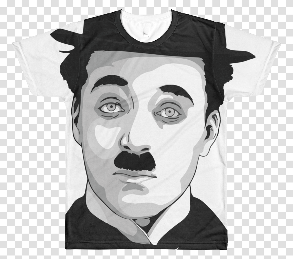 Charlie Chaplin Logo T Shirt Illustration, Apparel, T-Shirt Transparent Png
